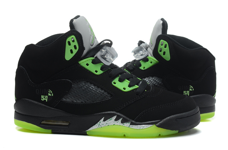 Air Jordan 5 Women Shoes Black/Green Online